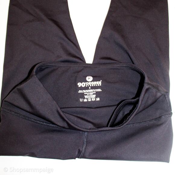 90 Degree Reflex Hi Rise Capri Leggings Black Small NWT - Picture 8 of 9